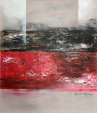 L'passo Benjamin, 30 x 36 Inch, Acrylic on Canvas, Abstract Paintings, AC-LPB-030